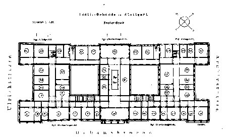 Plan des Justizgebäudes von 1879